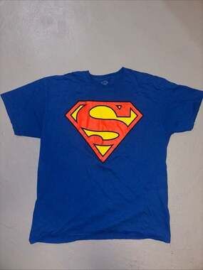 DC Comics Superman Classic Logo Blue Tee Shirt Size XL